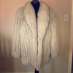 Real Blue Fox Fur Coat